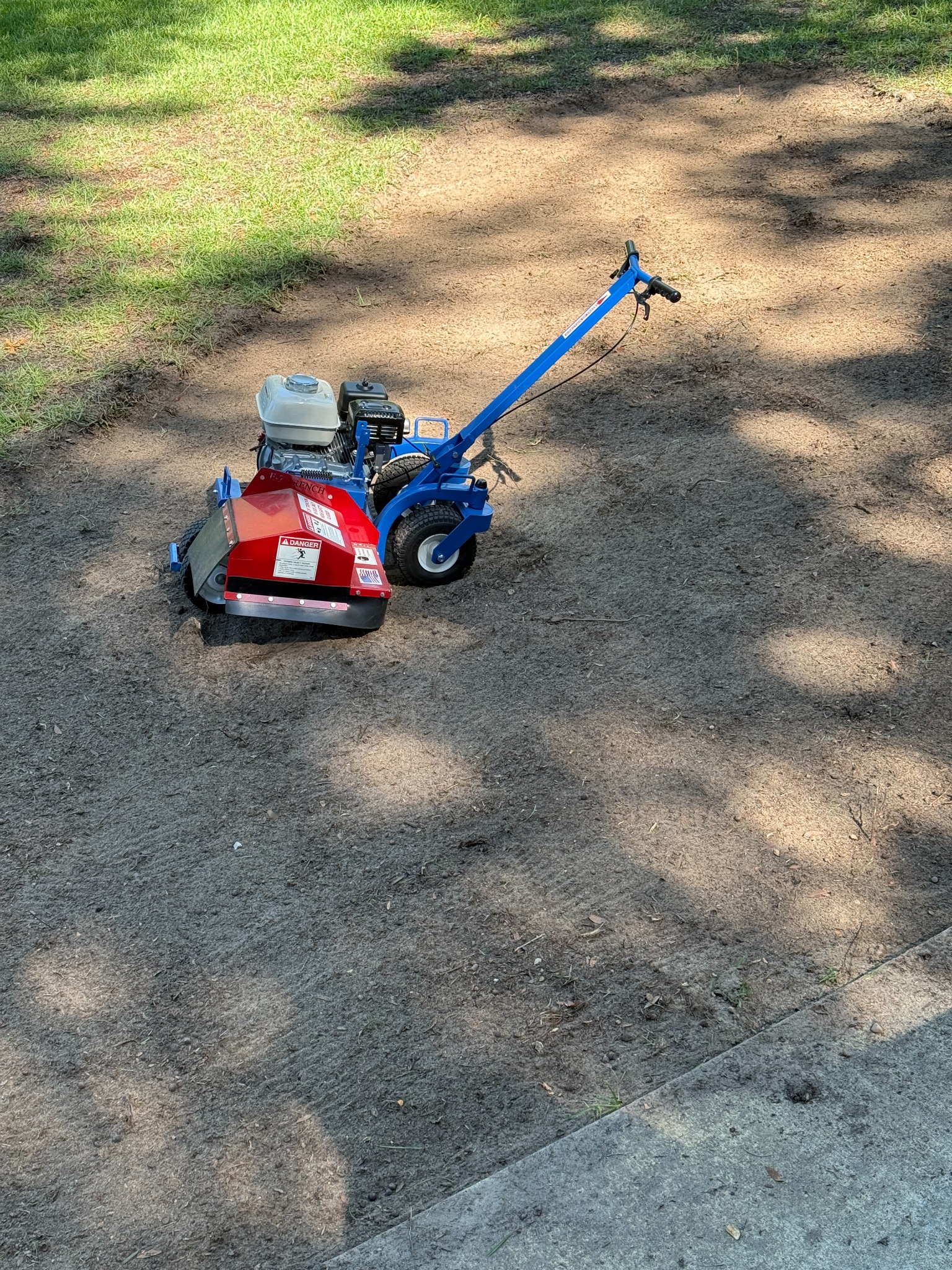 Ground prepared for installation
